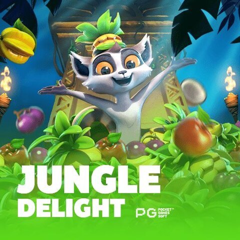 Lémur verde entre lianas del slot Jungle Delight